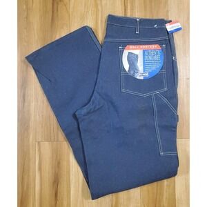 Vtg 90s Big Smith Carpenter Dungarees Jeans 36x34 NEW Deadstock Rigid USA